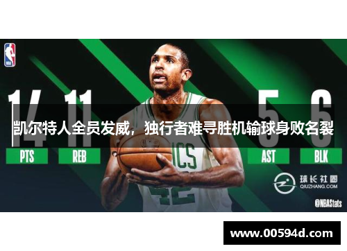 凯尔特人全员发威，独行者难寻胜机输球身败名裂