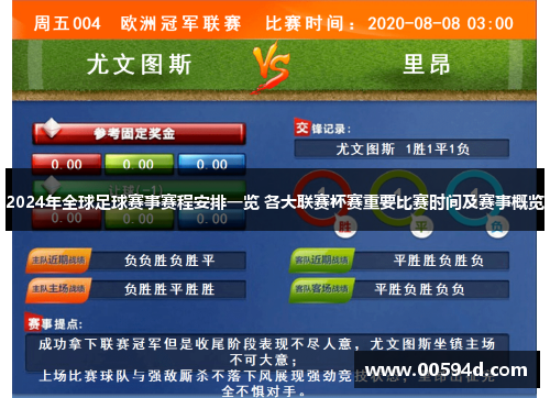 2024年全球足球赛事赛程安排一览 各大联赛杯赛重要比赛时间及赛事概览